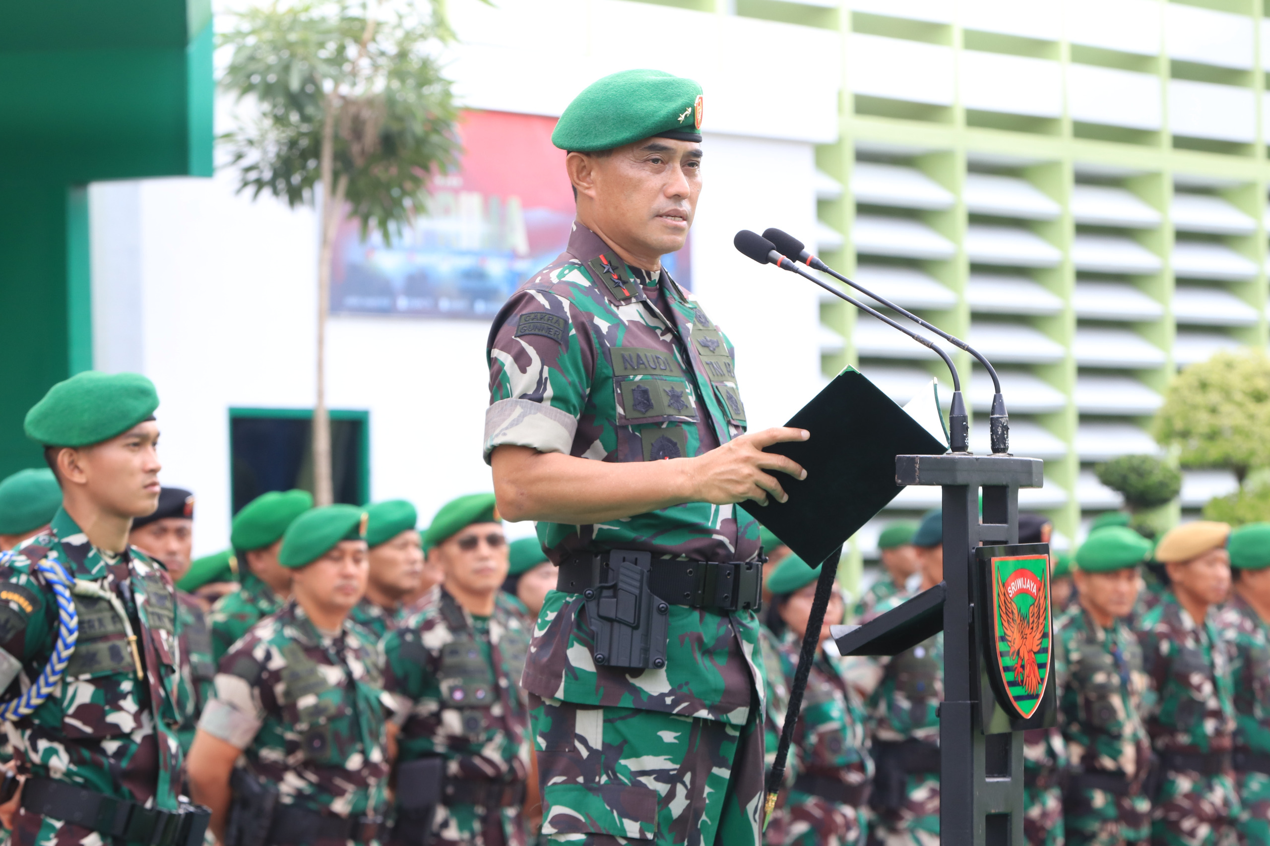 Pangdam II/Sriwijaya Pimpin Penyambutan Satgas Kizi TNI Konga XXXVII-J Minusca Car Yonzipur 2/SG