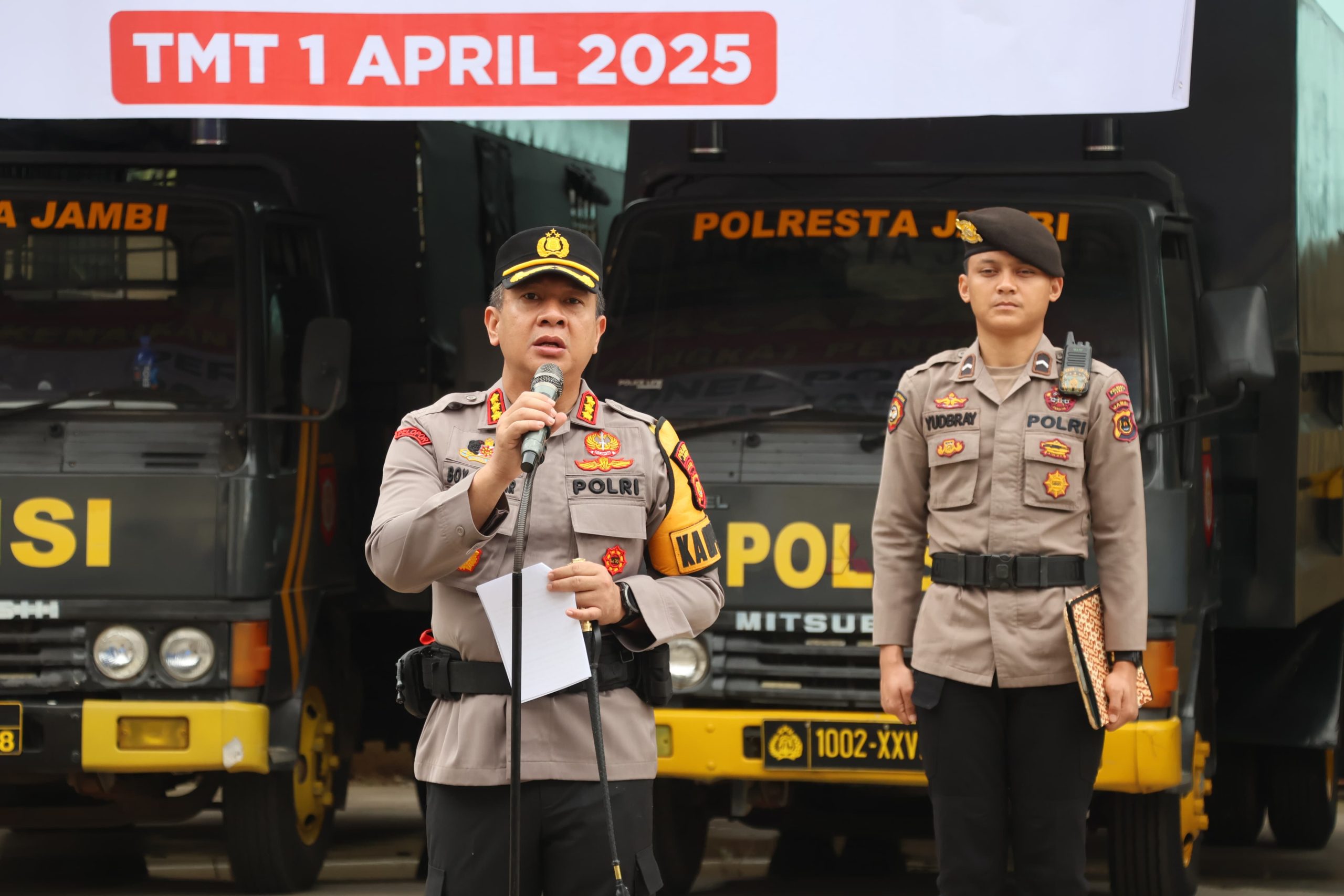 Pimpin Upacara Korps Raport Kenaikan Pangkat Pengabdian, Ini Amanat Kapolresta Jambi Kombes Pol Boy Sutan Binanga Siregar