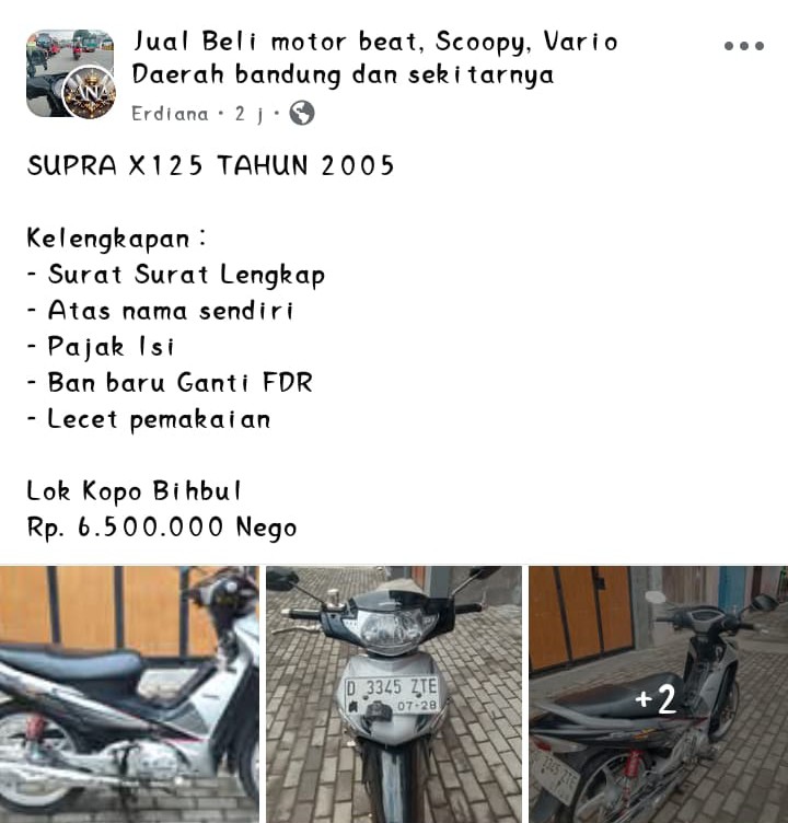 Beli Motor Lewat Online, Masyarakat Banyak Tertipu, Aparat Dituntut Tindak Pelakunya 