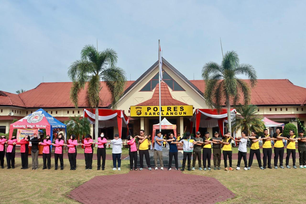 Polres Sarolangun Olahraga Bareng Forkopimda Perkuat Sinergi-Silaturahmi