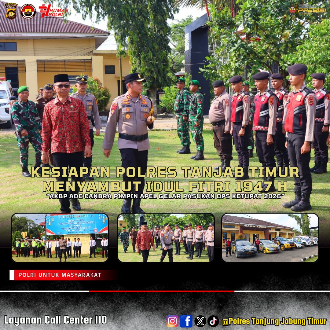 Polres Tanjab Timur Siap Amankan Mudik Lebaran 2026, 3 Pospam dan 1 Posyan Disiagakan
