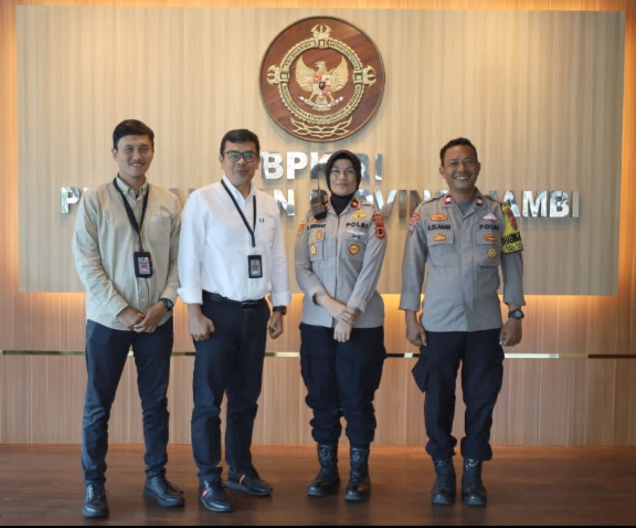 SALAM PRESISI! Kapolsek Kotabaru Sambangi BPK RI Jambi, Perkuat Sinergi Jaga Kamtibmas dan Akuntabilitas Keuangan Negara